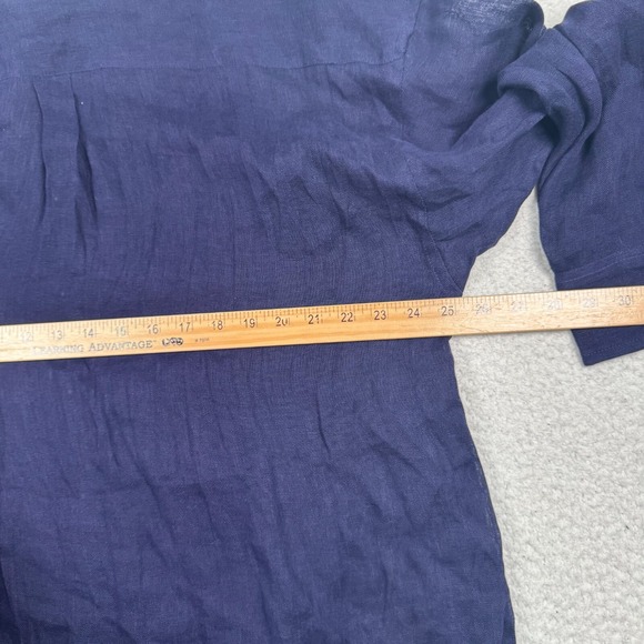 Vitamin A Eco Linen Playa Shirt Dress Womens M Oversized Button Cover Up NEW - Picture 7 of 13